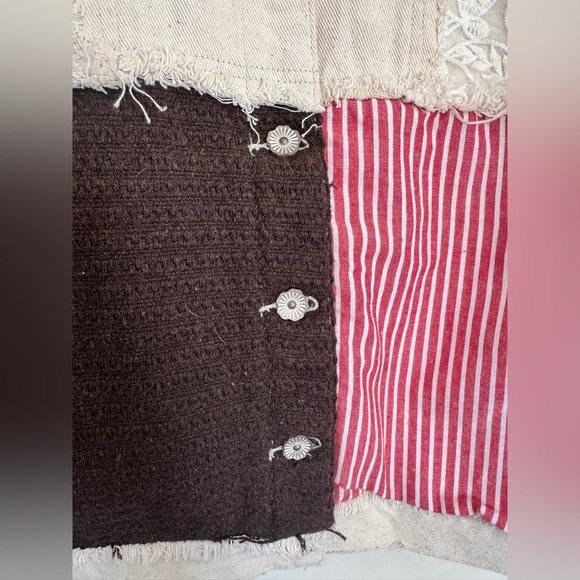 POL Cream Patchwork Twill Jacket w Lace & Sunflower Details Size Small - Picture 5 of 10